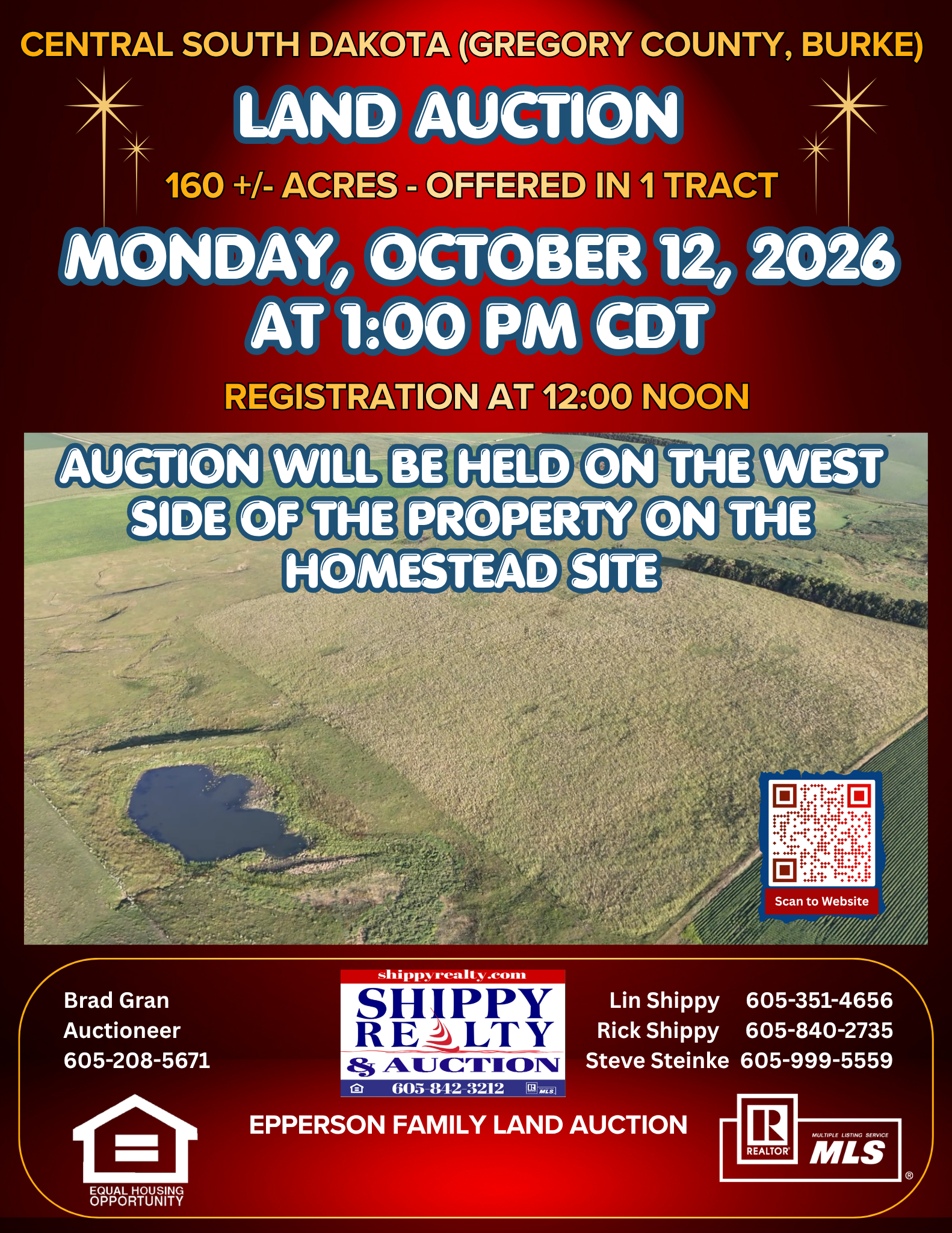 160± Acres of Central South Dakota Land – Offered Live Onsite & Online — Auction in Burke, SD — photo 1 of 12